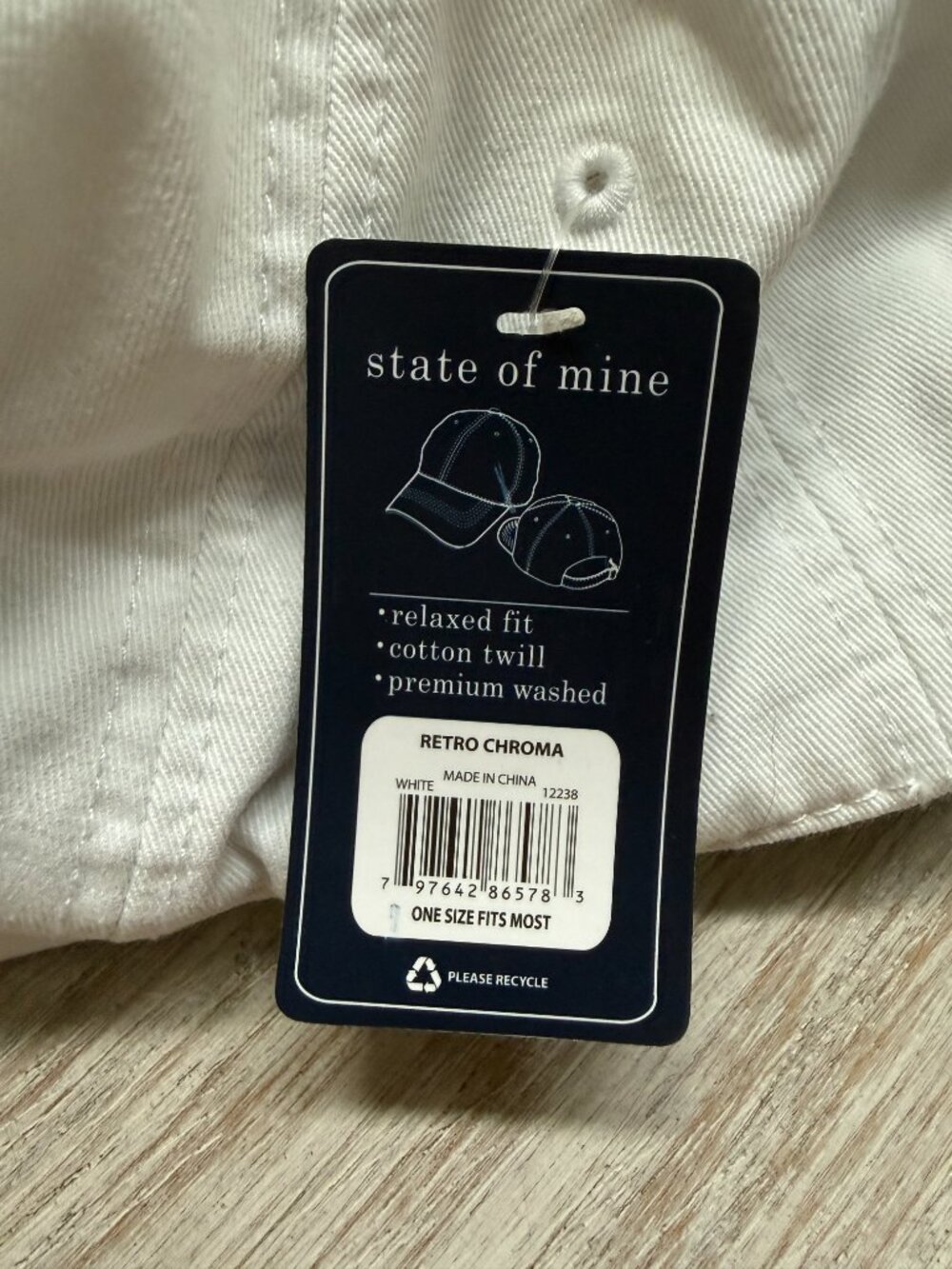 State of Mine Tennessee hat NWT White Adjustable Strapback Retro chroma Relaxed - Picture 4 of 4